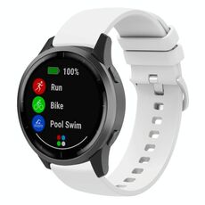 Cinturino per orologio in silicone piatto xDfind da 22 mm (bianco)