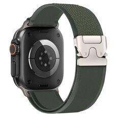 Per Apple Watch 42mm / 41mm / 40mm / 38mm xDfind Cinturino in nylon con fibbia in titanio e bottone a pressione (verde)