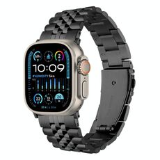 Cinturino in metallo a cinque perline a sgancio rapido per Apple Watch da 46 mm / 49 mm / 45 mm / 44 mm (nero)