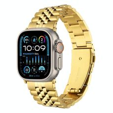 Cinturino in metallo a cinque perline con sgancio rapido per Apple Watch da 46 mm / 49 mm / 45 mm / 44 mm (oro)