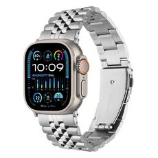 Cinturino in metallo a cinque perline con sgancio rapido per Apple Watch da 46 mm / 49 mm / 45 mm / 44 mm (argento)