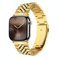 Cinturino in metallo a cinque perline con sgancio rapido per Apple Watch da 42 mm / 41 mm / 40 mm / 38 mm (oro)