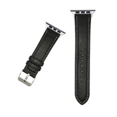 Cinturino per Apple Watch 42mm / 41mm / 40mm / 38mm xDfind Crazy Horse Texture Leather Watch Band (Nero)