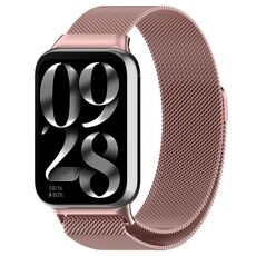 Cinturino in maglia d'acciaio magnetica Milan per Xiaomi Smart Band 9 Pro / 8 Pro xDfind (rosa)