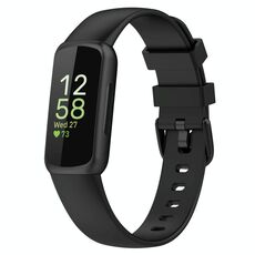 Cinturino in silicone tinta unita per Fitbit Versa 4 / Versa 3 / Sense2 / Sense xDfind, taglia: S (nero)