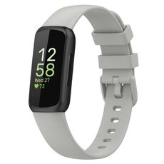 Cinturino in silicone tinta unita per Fitbit Versa 4 / Versa 3 / Sense2 / Sense xDfind, taglia: L (grigio roccia)