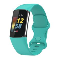 Cinturino in silicone xDfind per Fitbit Charge 6/5, taglia: S (verde menta)
