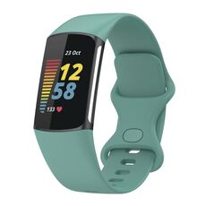 Cinturino in silicone xDfind per Fitbit Charge 6/5, taglia: S (verde pino)