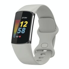 Cinturino in silicone xDfind per Fitbit Charge 6/5, taglia: S (grigio roccia)
