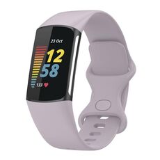 Cinturino in silicone xDfind per Fitbit Charge 6/5, taglia: L (viola lavanda)
