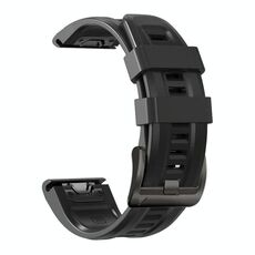 Cinturino per orologio sportivo in silicone puro color argento xDfind da 26 mm (nero)