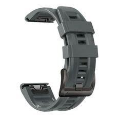 For Gamin 26mm xDfind Silicone Sport Pure Color Watch Band(Charcoal Grey)