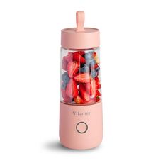 Vitamer USB Mini portatile spremiagrumi frullatore succo di limone spremiagrumi alesatori bottiglia (rosa)