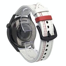 Cinturino per orologio in pelle con fibbia a tre stelle a sette linee da 22 mm (filo rosso beige)