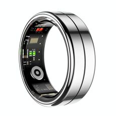Anello intelligente R04 TAGLIA 7, supporta la frequenza cardiaca / ossigeno nel sangue / monitoraggio del sonno / scatto di foto (argento)