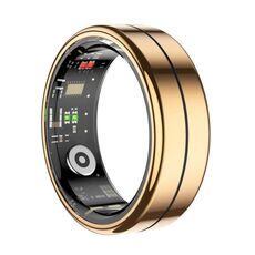 Anello intelligente R04 TAGLIA 9, supporta la frequenza cardiaca / ossigeno nel sangue / monitoraggio del sonno / scatta foto (oro rosa)