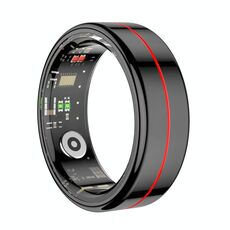 Anello intelligente R04 TAGLIA 12, supporta la frequenza cardiaca / ossigeno nel sangue / monitoraggio del sonno / scatto di foto (nero)