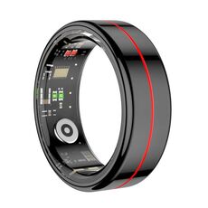 Anello intelligente R04 TAGLIA 13, supporta la frequenza cardiaca / ossigeno nel sangue / monitoraggio del sonno / scatto di foto (nero)