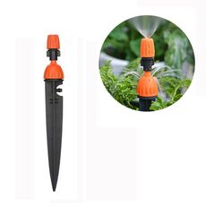 Apparecchiature regolabili da giardinaggio Micro-Spray Irrigazione a goccia Irrigatore Atomizzatore Dispositivo di irrigazione automatico, Dimensioni: 21 cm (Arancione)