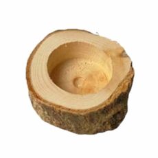 3 pezzi mini tronco naturale rotondo home office decorazione del giardino vaso di piante succulente portacandele piccolo bonsai decorazione della casa, taglia: s (marrone)