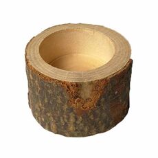 3 pezzi mini tronco naturale rotondo home office decorazione del giardino vaso di piante grasse portacandele piccolo bonsai decorazione della casa, taglia: m