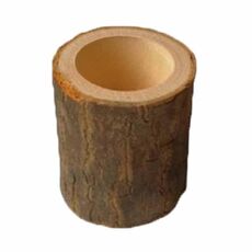 3 pezzi mini tronco naturale rotondo home office decorazione del giardino vaso di piante grasse portacandele piccolo bonsai decorazione della casa, dimensioni: l (marrone)