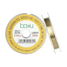 Filo di taglio separatore per schermo in acciaio al carbonio BAKU da 0,03 mm, 200 m/329 piedi, per la riparazione di schermi LCD per smartphone e tablet