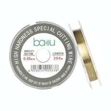 Filo di taglio separatore per schermo in acciaio al carbonio BAKU da 0,05 mm, 200 m/329 piedi, per la riparazione di schermi LCD per smartphone e tablet