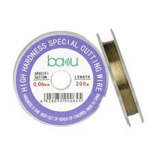 Filo di taglio separatore per schermo in acciaio al carbonio BAKU da 0,06 mm, 200 m/329 piedi, per la riparazione di schermi LCD per smartphone e tablet