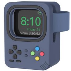 Per Apple Watch AhaStyle DD05 Mini supporto di ricarica in silicone, senza caricabatterie (blu)