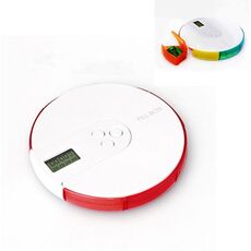 Scatola per pillole intelligente con temporizzazione portatile per una settimana Scatola per medicinali elettronici per anziani (rossa)
