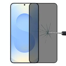Pellicola in vetro temperato anti-spia per Samsung Galaxy S25+ 5G, copertura completa, supporto sblocco con impronta digitale