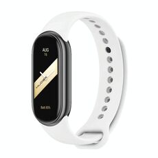 Cinturino per orologio in silicone tinta unita con fibbia in metallo xDfind per Xiaomi Smart Band 10/9/8 (bianco)