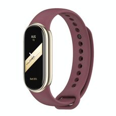 Cinturino per orologio in silicone tinta unita con fibbia in metallo xDfind per Xiaomi Smart Band 10/9/8 (rosso vino)