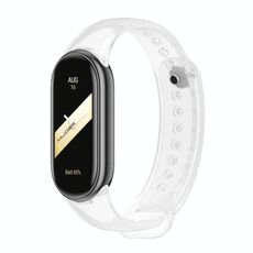 Per Xiaomi Smart Band 10/9/8 xDfind Cinturino in silicone tinta unita con fibbia in metallo (trasparente)