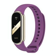 Cinturino per orologio in silicone tinta unita con fibbia in metallo xDfind per Xiaomi Smart Band 10/9/8 (viola)