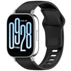 Cinturino in silicone con fibbia inversa tinta unita xDfind per Redmi Watch 5 Active / Watch 5 Lite (nero)