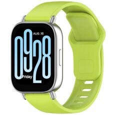 Cinturino in silicone con fibbia inversa tinta unita per Redmi Watch 5 Active / Watch 5 Lite xDfind (verde limone)