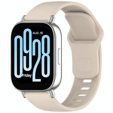 Cinturino in silicone con fibbia inversa tinta unita per Redmi Watch 5 Active / Watch 5 Lite xDfind (bianco avorio)