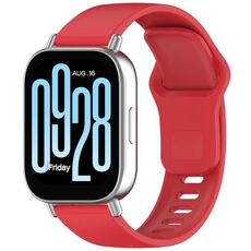Cinturino in silicone con fibbia inversa tinta unita per Redmi Watch 5 Active / Watch 5 Lite xDfind (rosso)