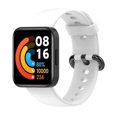 Cinturino integrato in silicone tinta unita per Redmi Watch 2 xDfind (bianco)