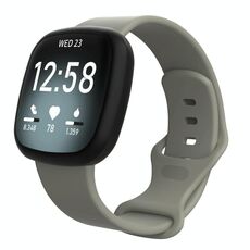 Cinturino in silicone per Fitbit Versa 4 / Versa 3 / Sense2 / Sense xDfind, taglia: S (grigio)