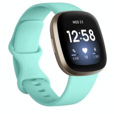 Cinturino in silicone per Fitbit Versa 4 / Versa 3 / Sense2 / Sense xDfind, taglia: S (verde menta)
