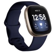 Cinturino in silicone per Fitbit Versa 4 / Versa 3 / Sense2 / Sense xDfind, taglia: S (blu notte)