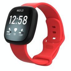 Cinturino in silicone per Fitbit Versa 4 / Versa 3 / Sense2 / Sense xDfind, taglia: S (rosso)