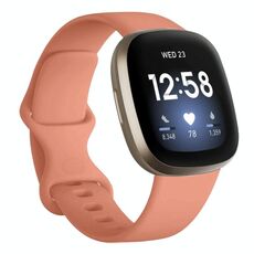 Cinturino in silicone per Fitbit Versa 4 / Versa 3 / Sense2 / Sense xDfind, taglia: L (rosa)