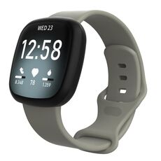 Cinturino in silicone per Fitbit Versa 4 / Versa 3 / Sense2 / Sense xDfind, taglia: L (grigio)