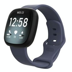 Cinturino in silicone per Fitbit Versa 4 / Versa 3 / Sense2 / Sense xDfind, taglia: L (blu grigio)