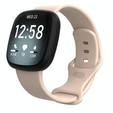 Cinturino in silicone per Fitbit Versa 4 / Versa 3 / Sense2 / Sense xDfind, taglia: L (rosa sabbia)