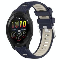 Cinturino in silicone con fibbia in acciaio bicolore per Garmin xDfind Sports da 22 mm (blu notte + luce stellare)